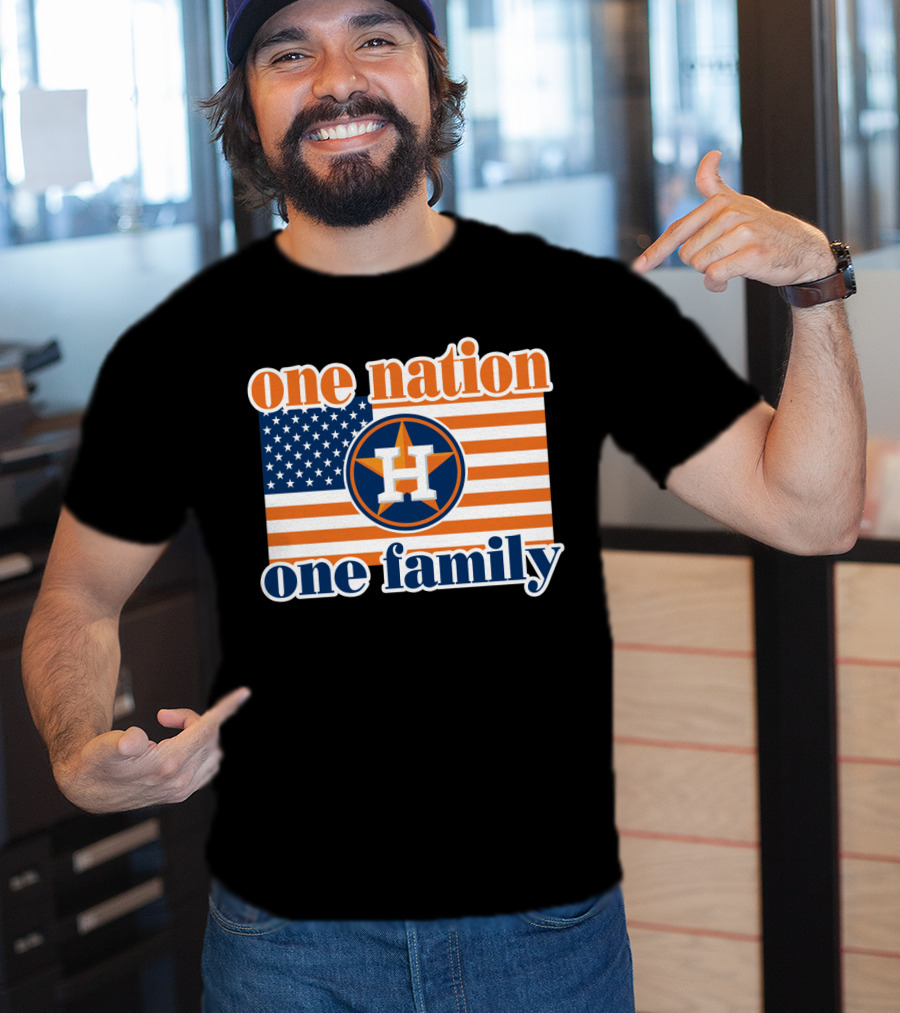 One Nation One Family 51 Houston Astros Patriotic T-Shirt