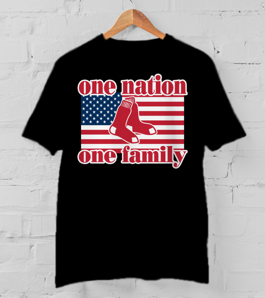 Boston Red Sox One Nation One Family American Flag T-Shirt