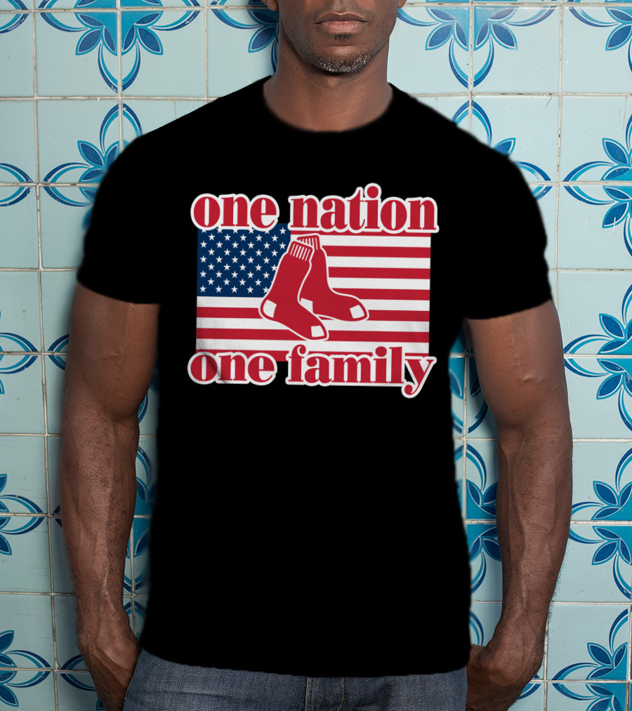 Boston Red Sox One Nation One Family American Flag T-Shirt
