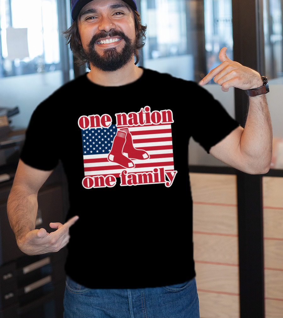 Boston Red Sox One Nation One Family American Flag T-Shirt