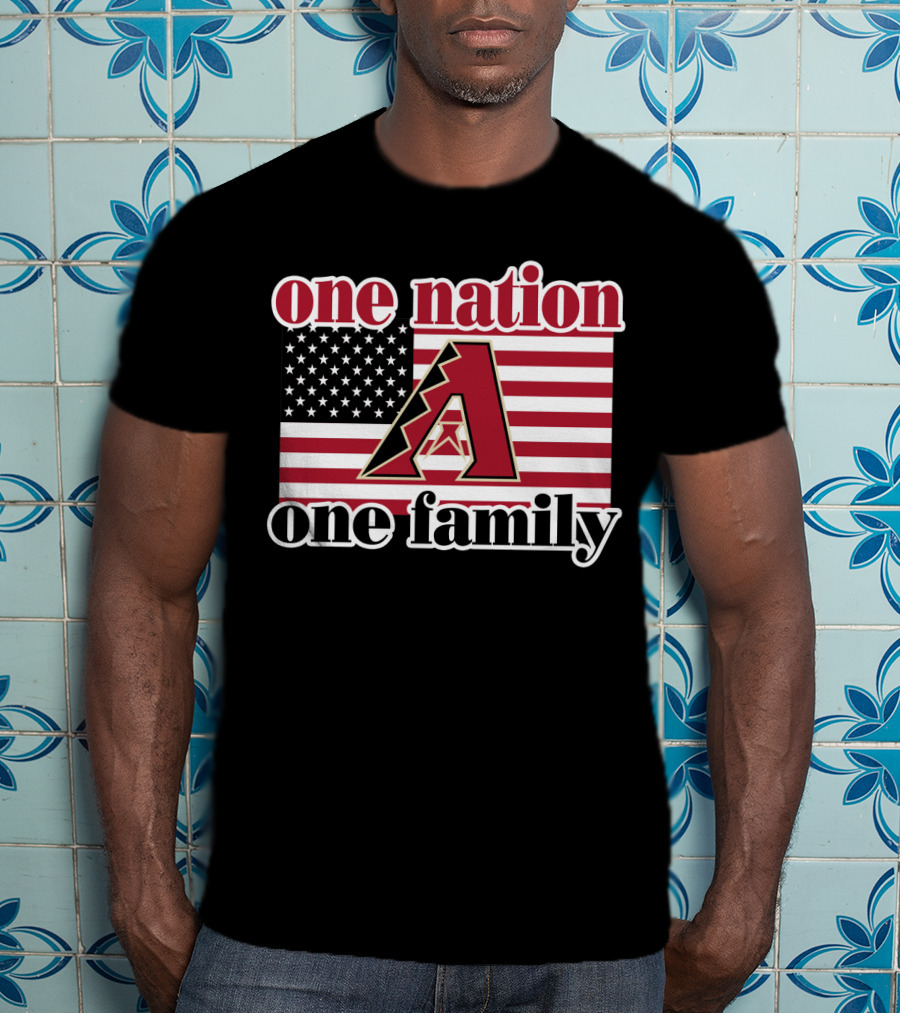 One Nation One Family Arizona Diamondbacks American Flag 61 T-Shirt