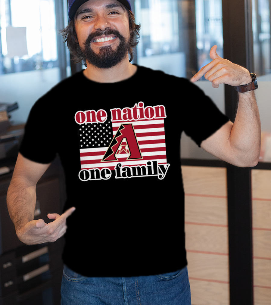 One Nation One Family Arizona Diamondbacks American Flag 61 T-Shirt