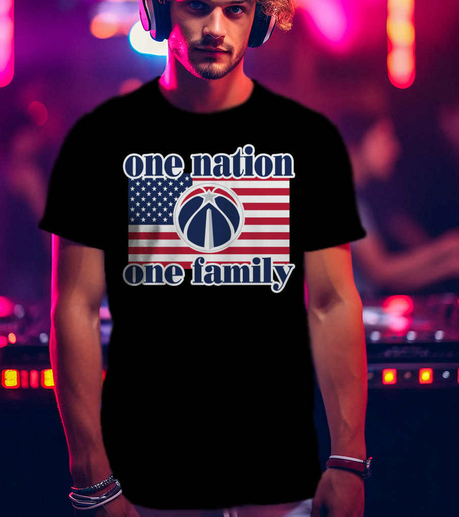 Washington Wizards One Nation One Family American Flag T-Shirt