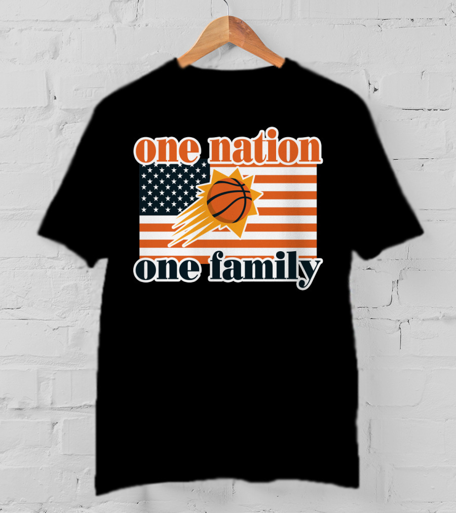 One Nation One Family Phoenix Suns Basketball American Flag T-Shirt
