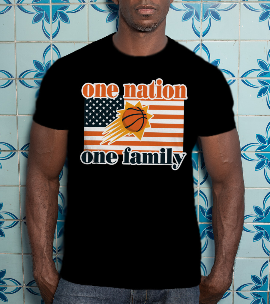 One Nation One Family Phoenix Suns Basketball American Flag T-Shirt