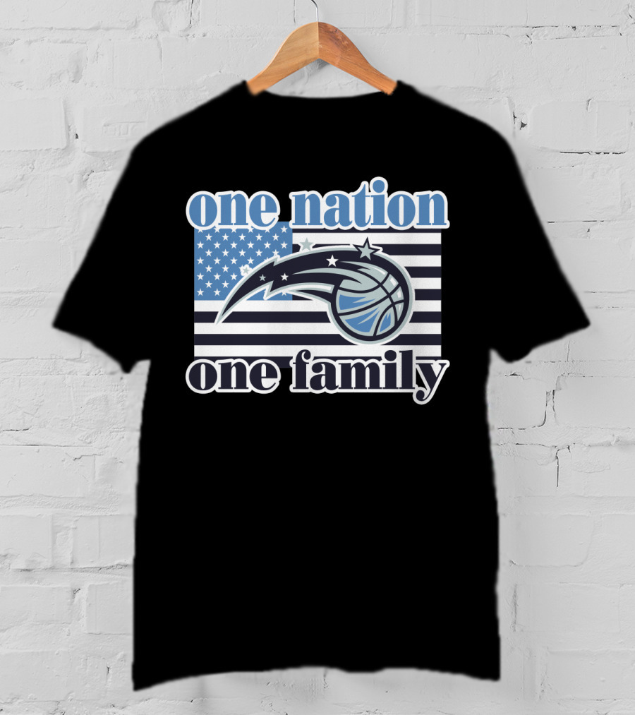 One Nation One Family Orlando Magic Basketball Flag T-Shirt