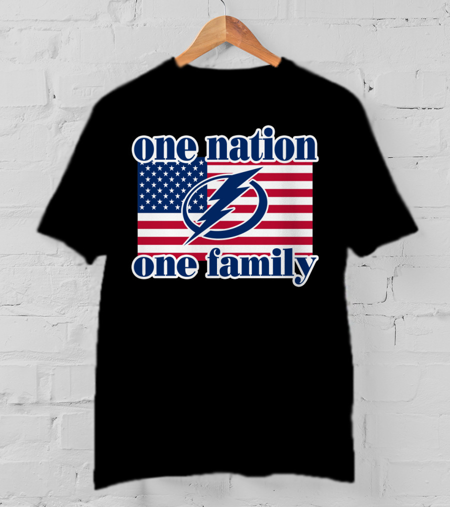 One Nation One Family 92 Tampa Bay Lightning T-Shirt