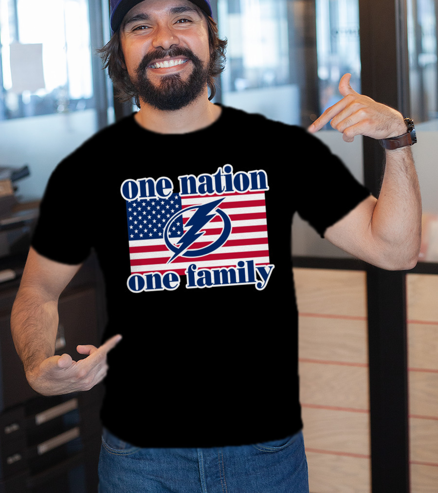 One Nation One Family 92 Tampa Bay Lightning T-Shirt