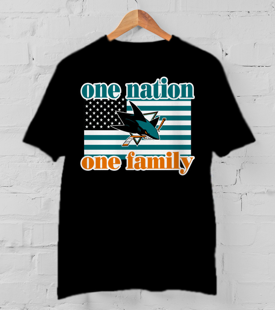 One Nation One Family San Jose Sharks 94 T-Shirt