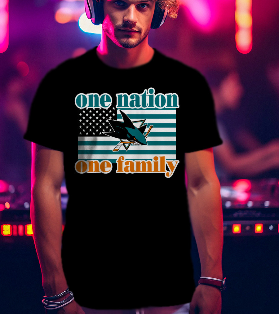 One Nation One Family San Jose Sharks 94 T-Shirt