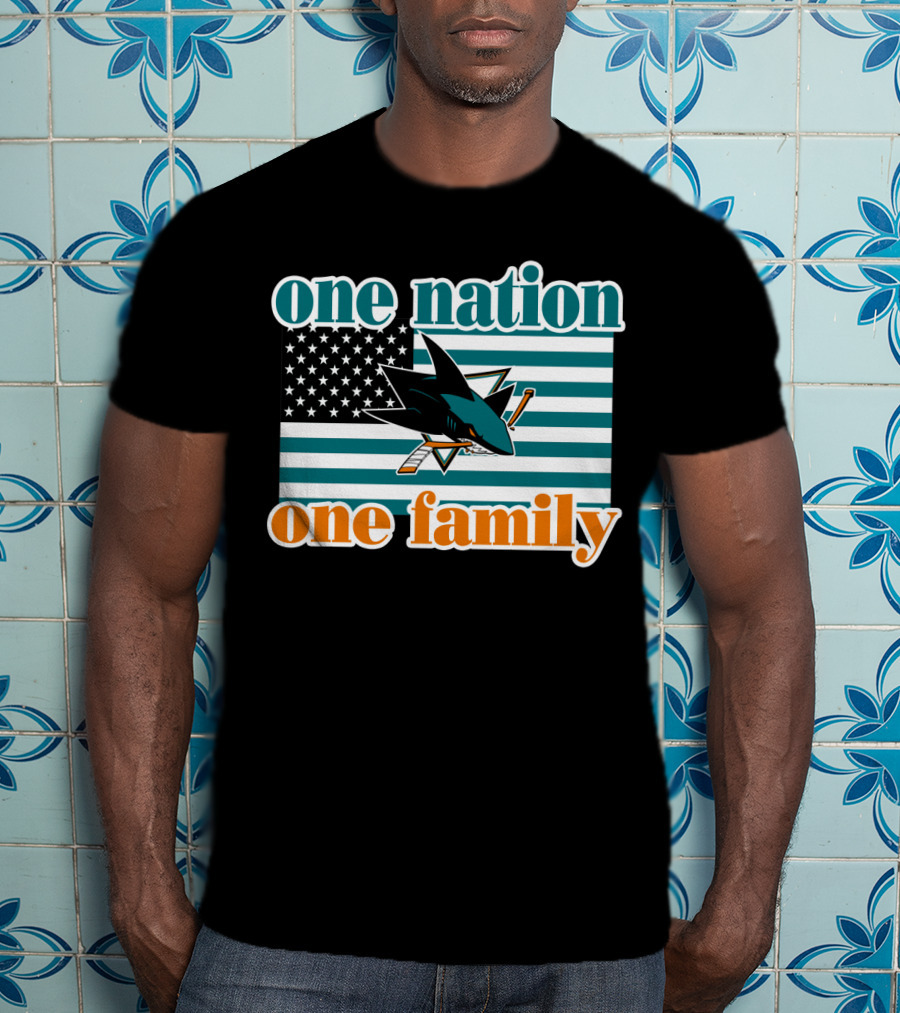 One Nation One Family San Jose Sharks 94 T-Shirt