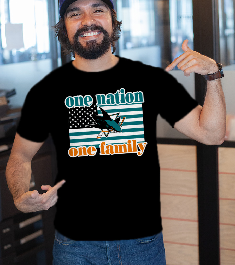 One Nation One Family San Jose Sharks 94 T-Shirt