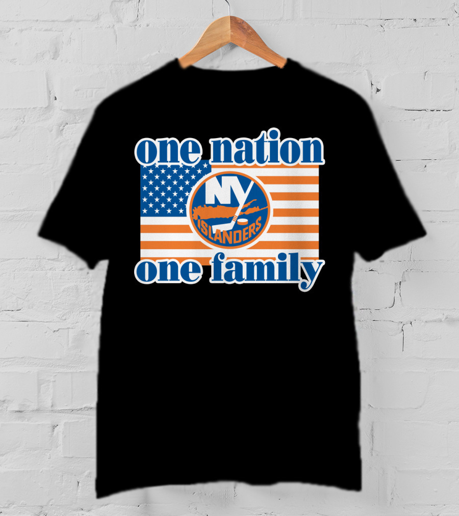New York Islanders One Nation One Family American Flag T-Shirt