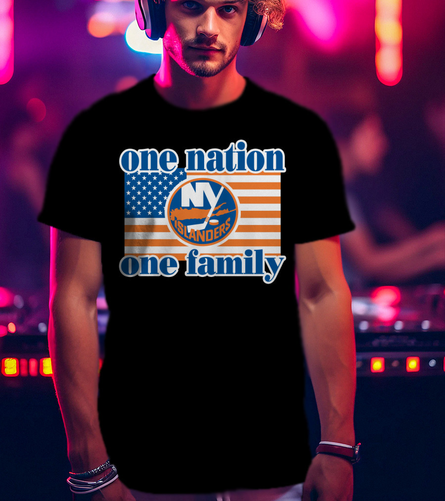 New York Islanders One Nation One Family American Flag T-Shirt