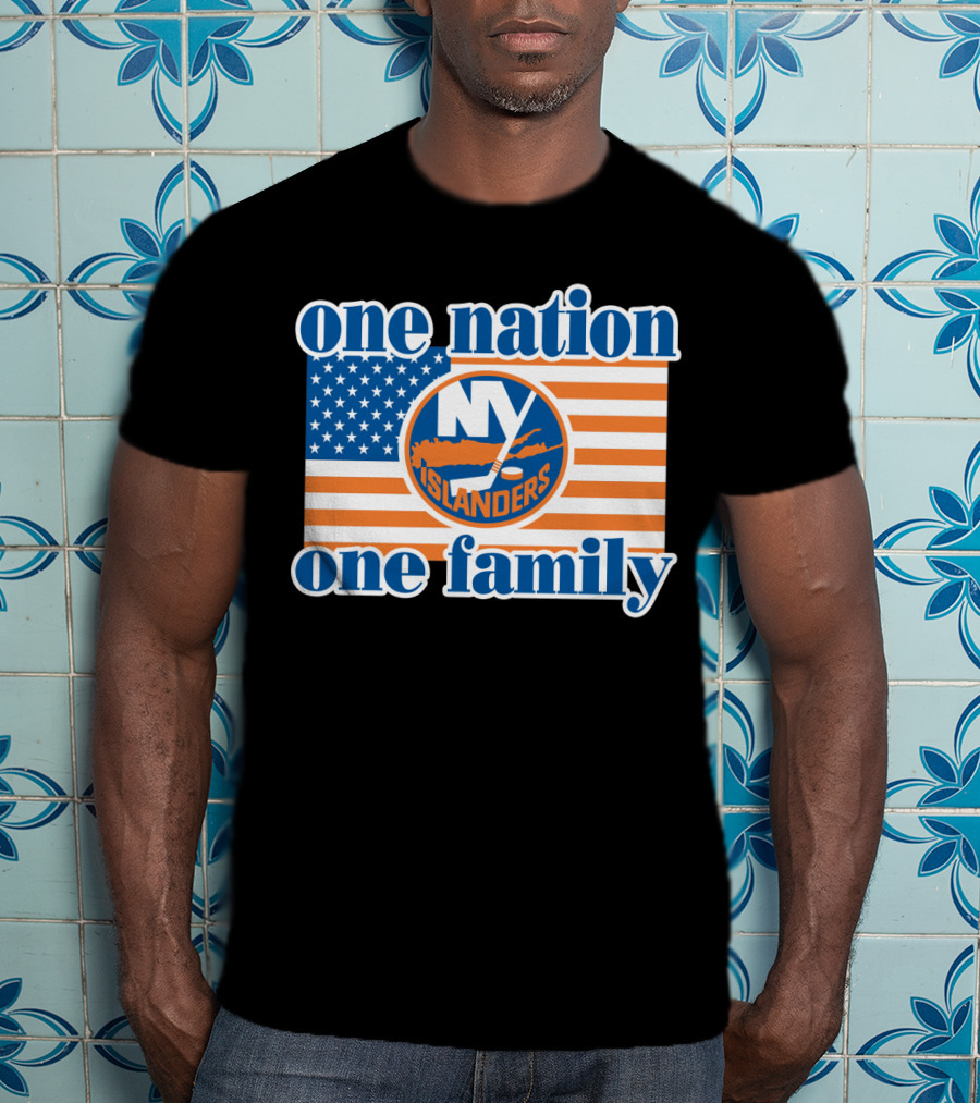 New York Islanders One Nation One Family American Flag T-Shirt