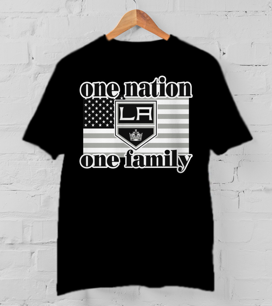 One Nation One Family La Kings 103 American Flag T-Shirt