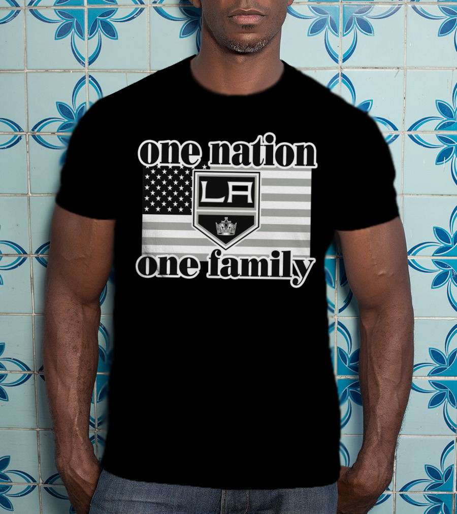 One Nation One Family La Kings 103 American Flag T-Shirt