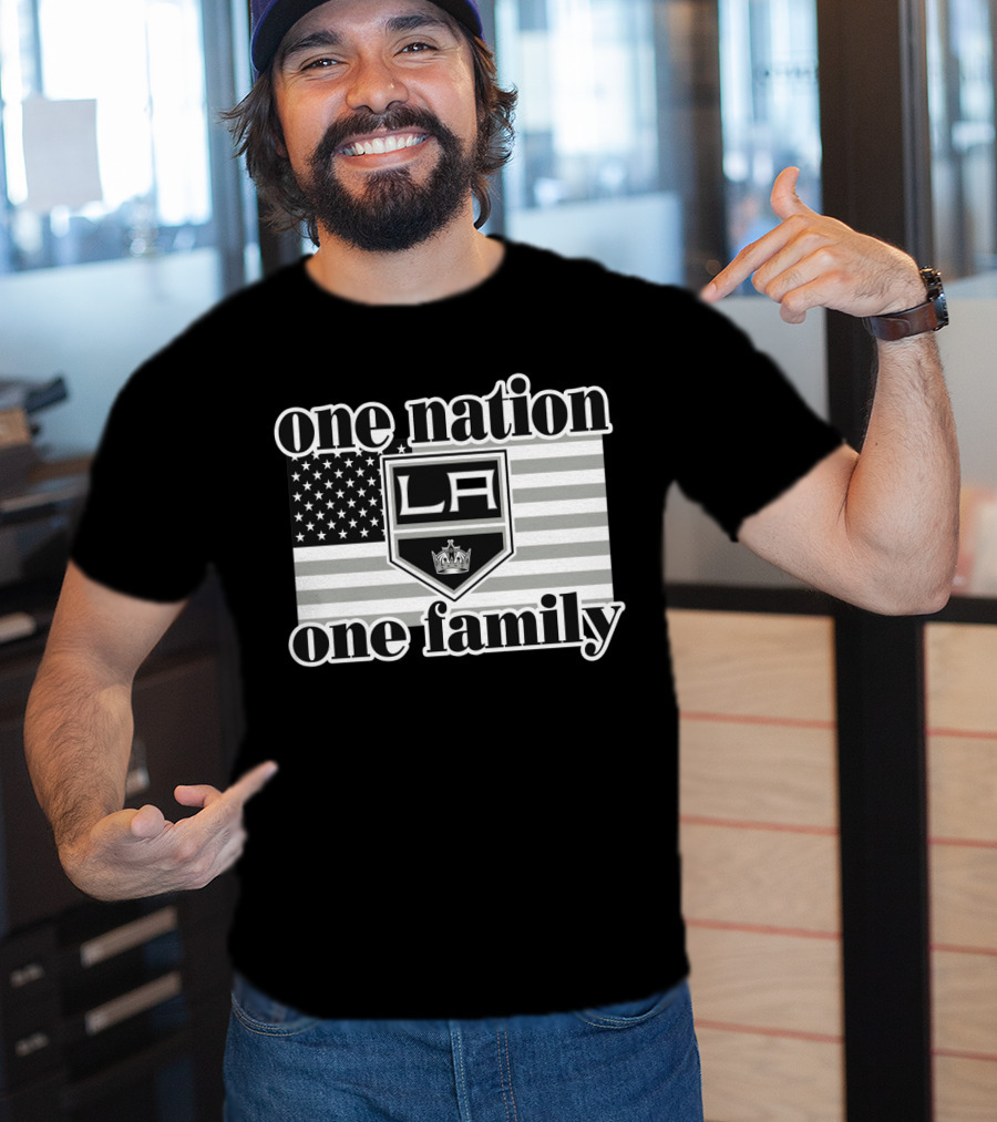 One Nation One Family La Kings 103 American Flag T-Shirt
