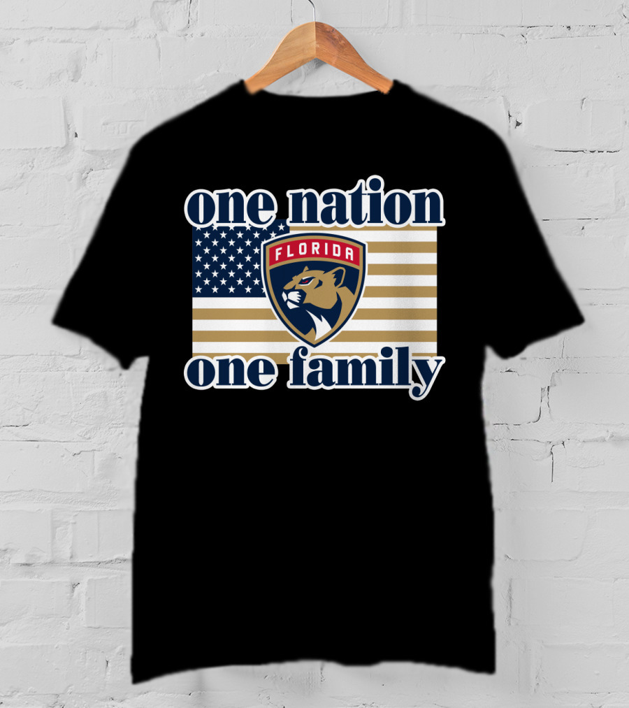 One Nation One Family Florida Panthers Flag T-Shirt