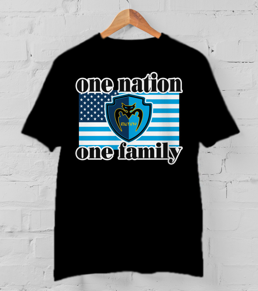 One Nation One Family Tampa Bay Mutiny American Flag T-Shirt