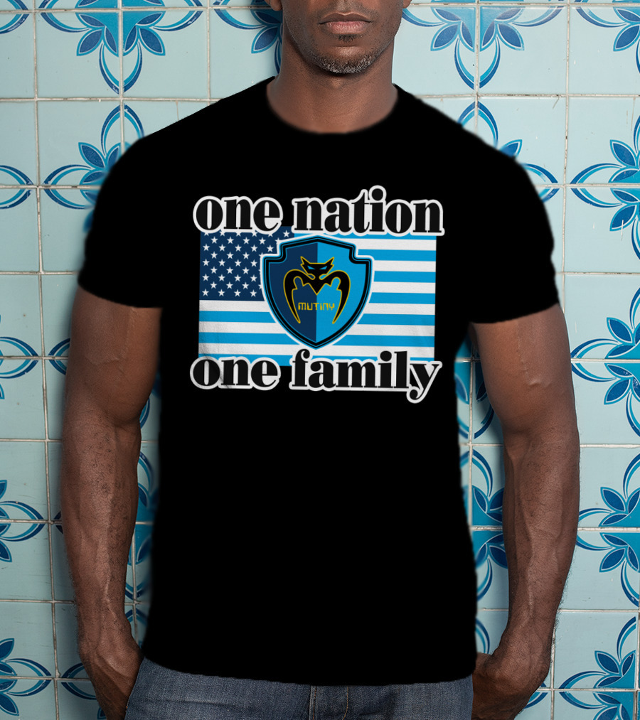 One Nation One Family Tampa Bay Mutiny American Flag T-Shirt