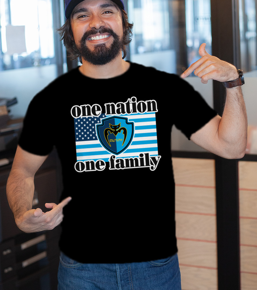 One Nation One Family Tampa Bay Mutiny American Flag T-Shirt