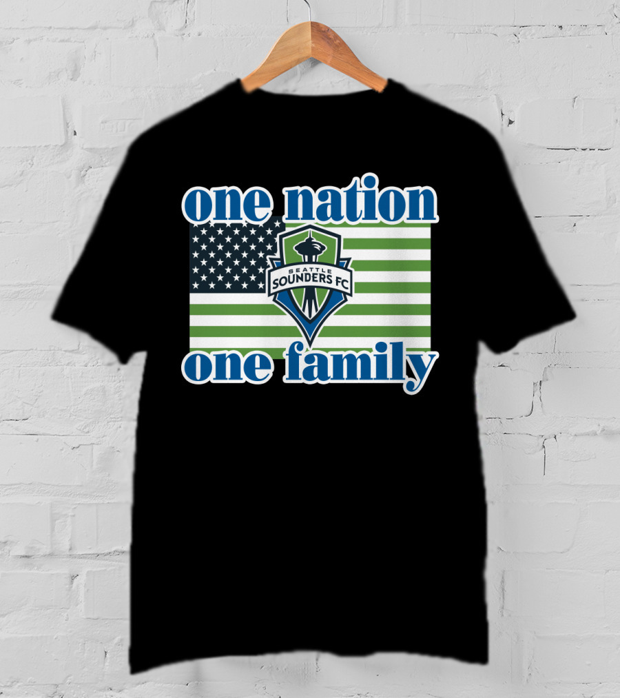 One Nation One Family Seattle Sounders Fc American Flag T-Shirt