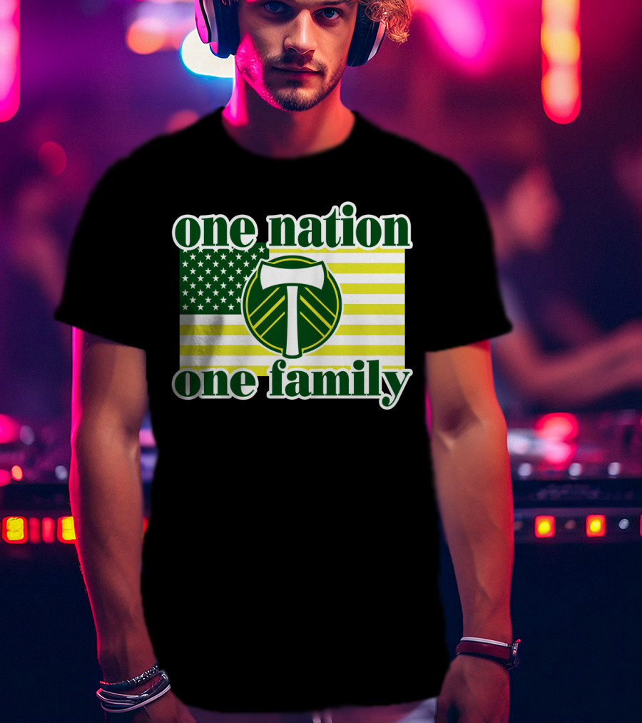 One Nation One Family 122 Portland Timbers T-Shirt