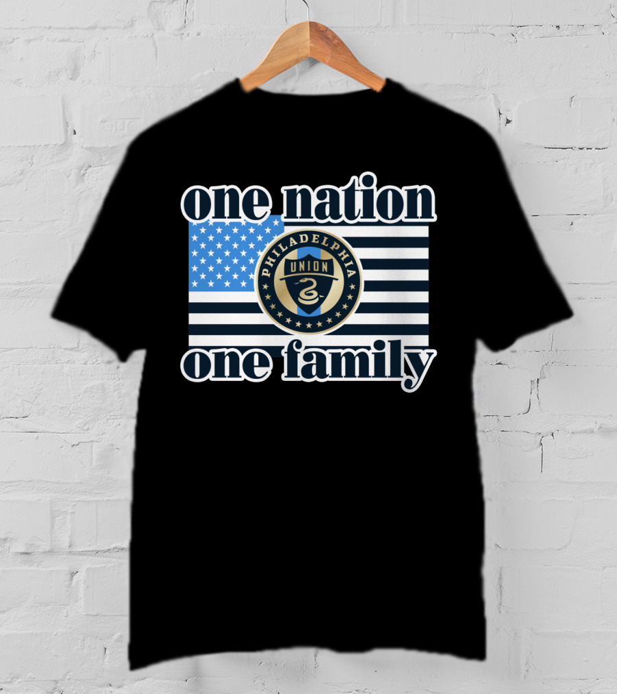 Philadelphia Union One Nation One Family Flag T-Shirt