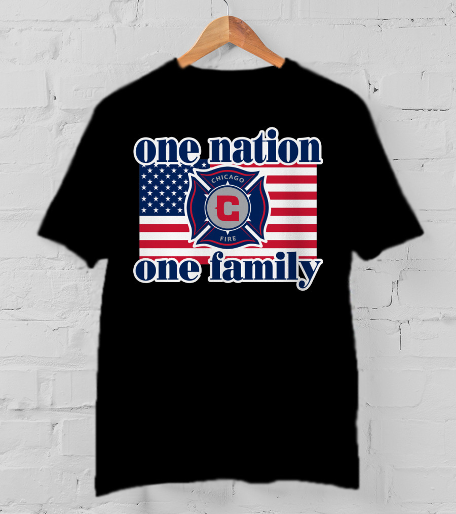 Chicago Fire One Nation One Family American Flag T-Shirt