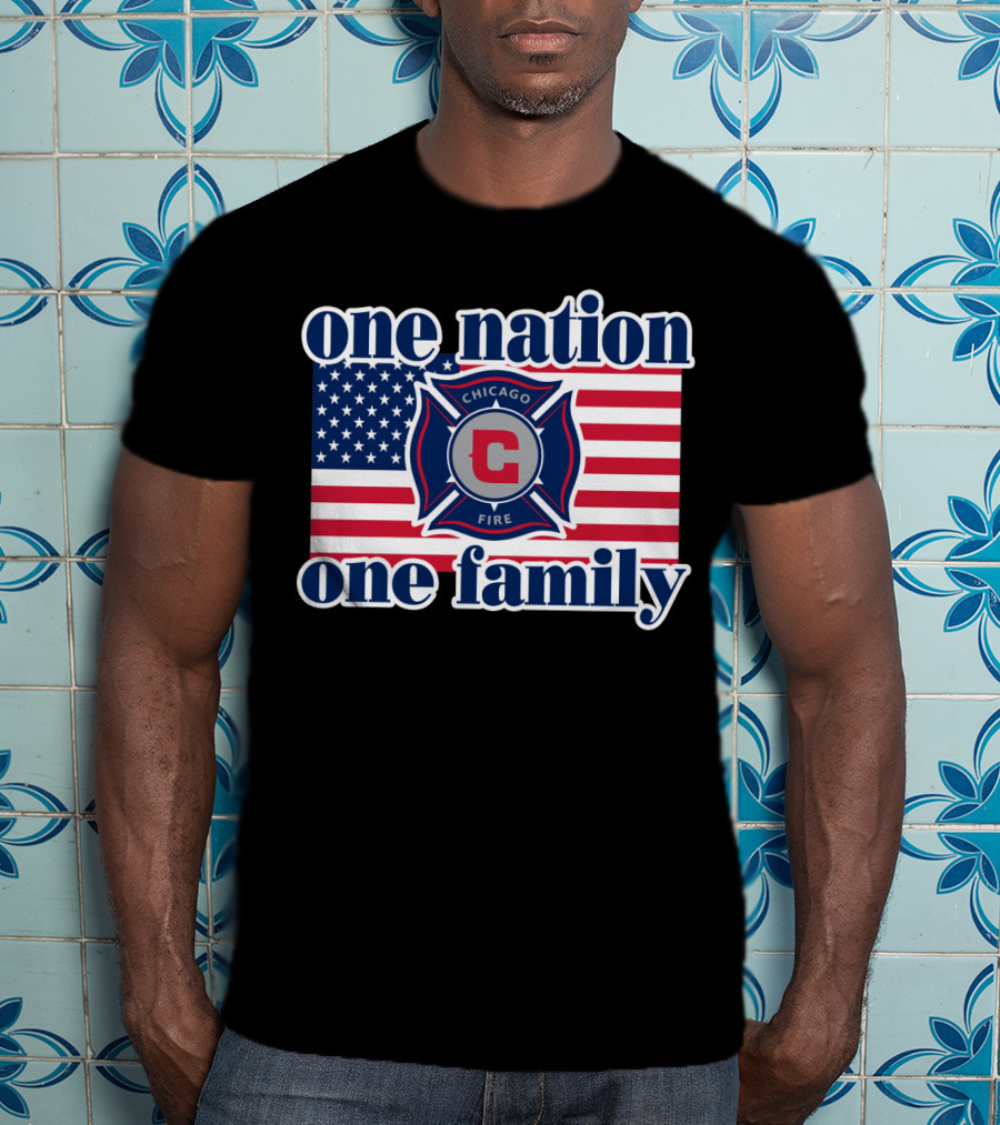 Chicago Fire One Nation One Family American Flag T-Shirt