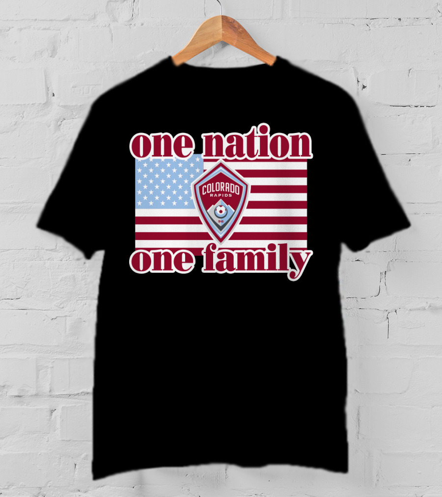 One Nation One Family Colorado Rapids American Flag T-Shirt