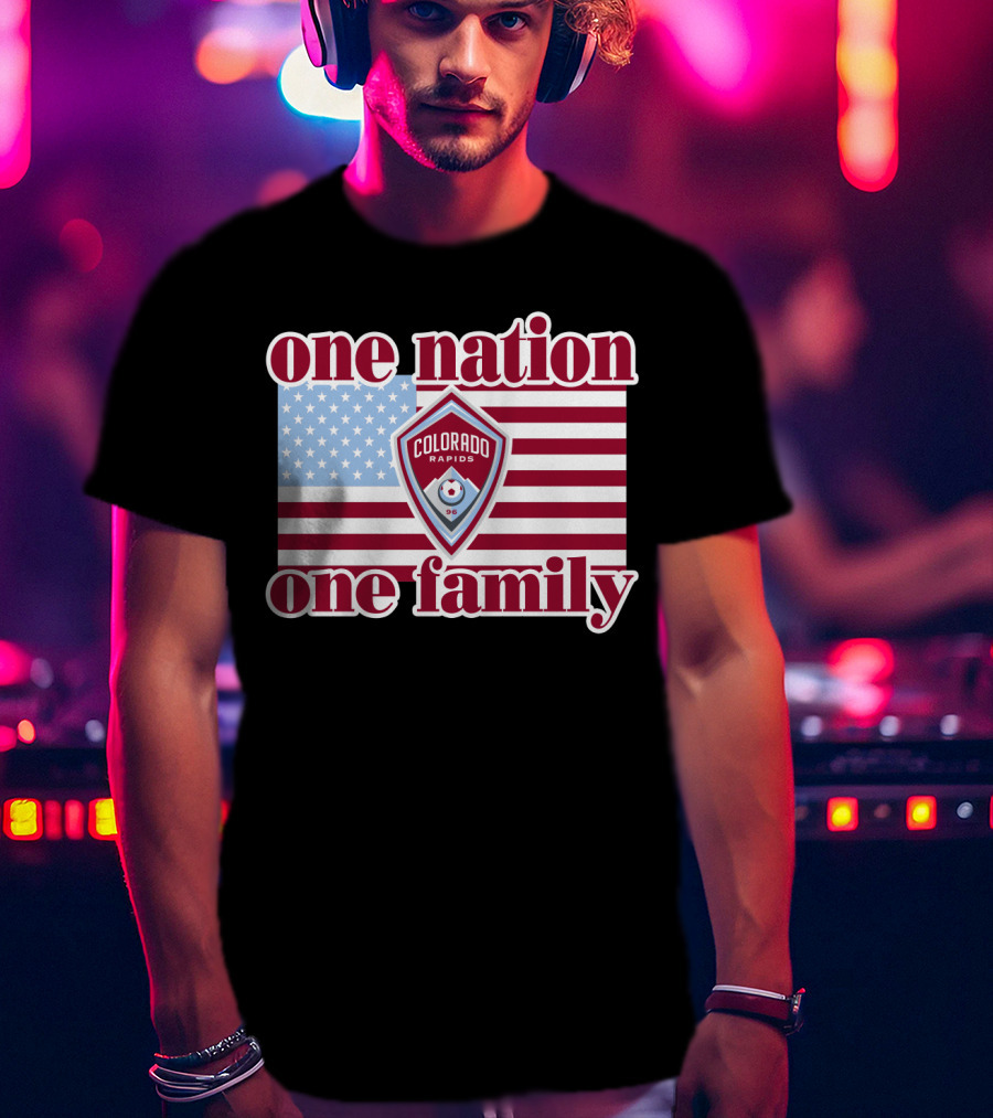 One Nation One Family Colorado Rapids American Flag T-Shirt