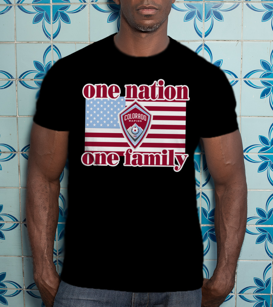 One Nation One Family Colorado Rapids American Flag T-Shirt