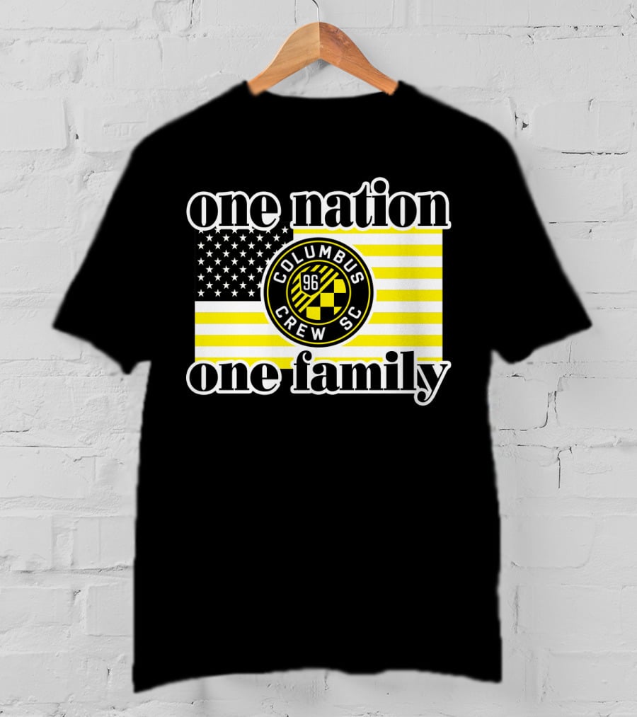 One Nation One Family Columbus Crew Sc 96 American Flag T-Shirt