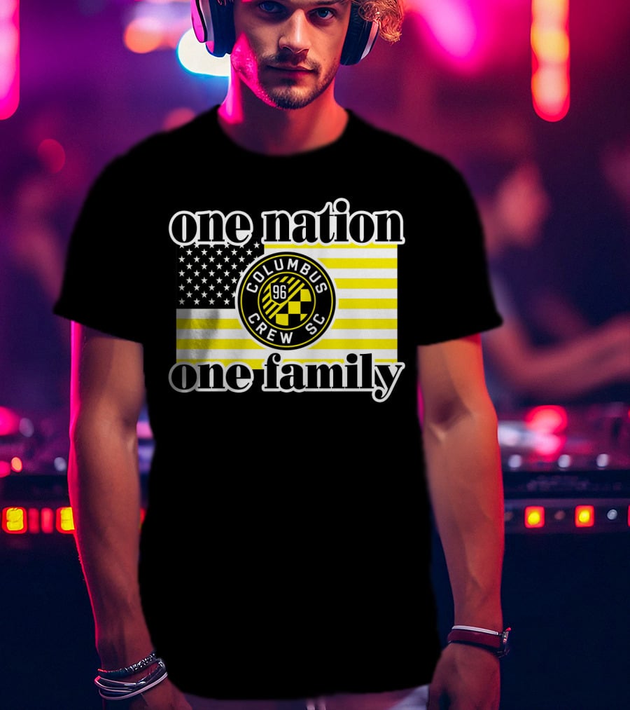 One Nation One Family Columbus Crew Sc 96 American Flag T-Shirt
