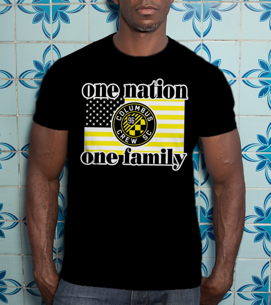 One Nation One Family Columbus Crew Sc 96 American Flag T-Shirt