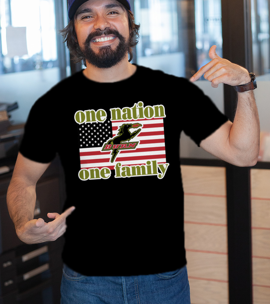 One Nation One Family Dallas Burn Flag T-Shirt