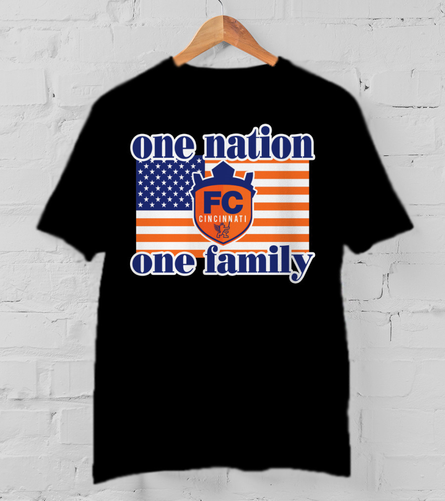 One Nation One Family Fc Cincinnati United States Flag T-Shirt