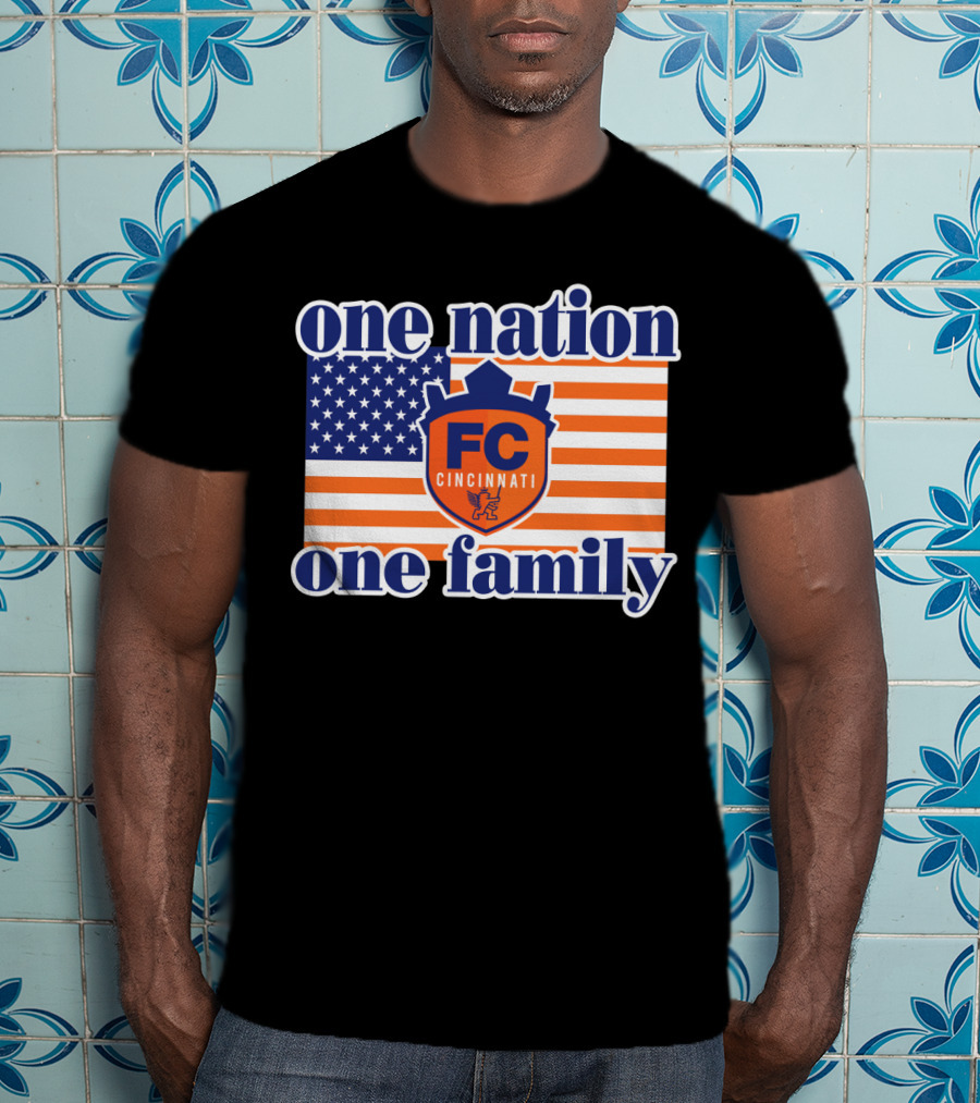 One Nation One Family Fc Cincinnati United States Flag T-Shirt