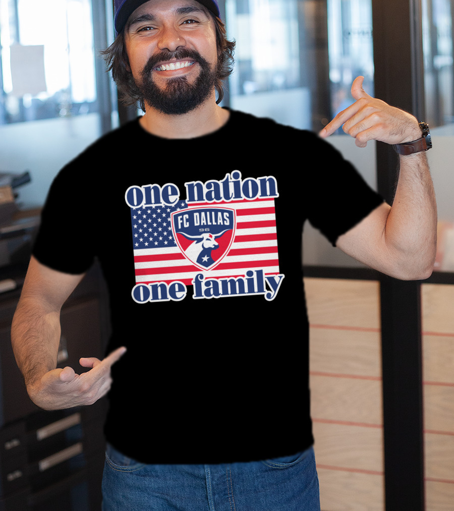 Fc Dallas One Nation One Family American Flag 96 T-Shirt