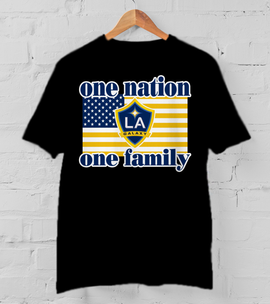 One Nation One Family La Galaxy American Flag T-Shirt