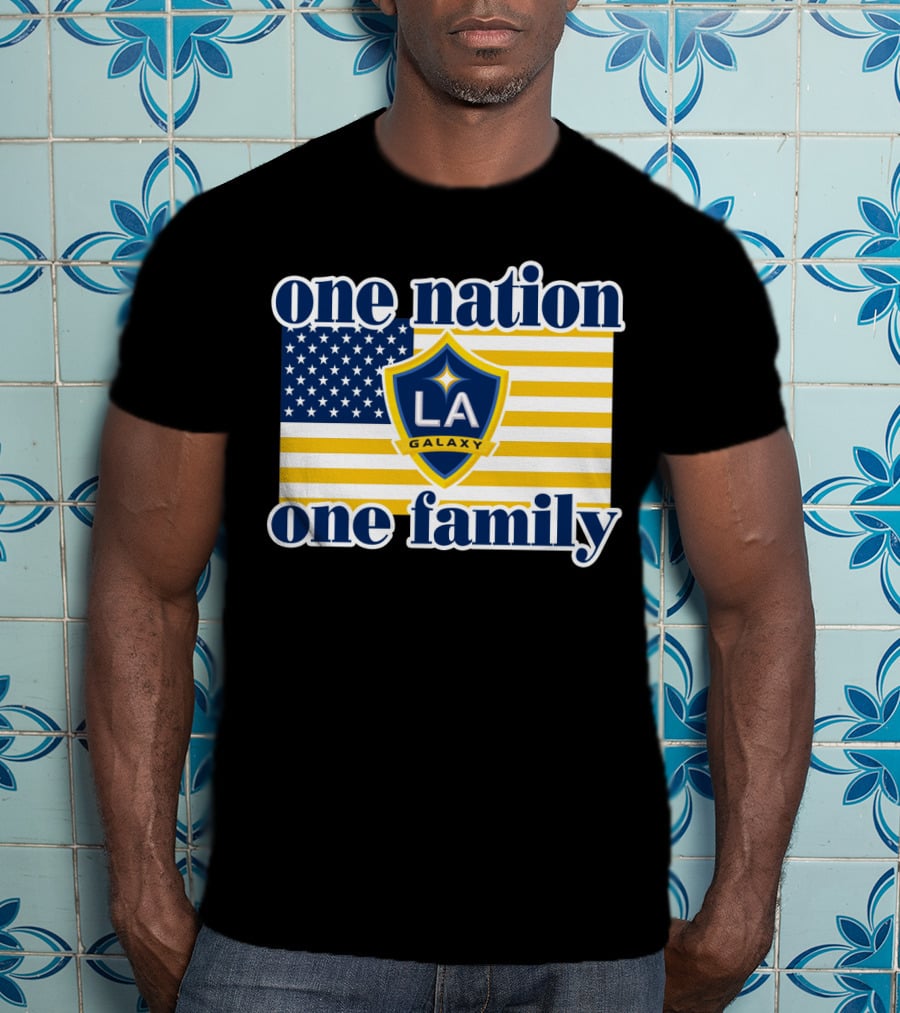 One Nation One Family La Galaxy American Flag T-Shirt