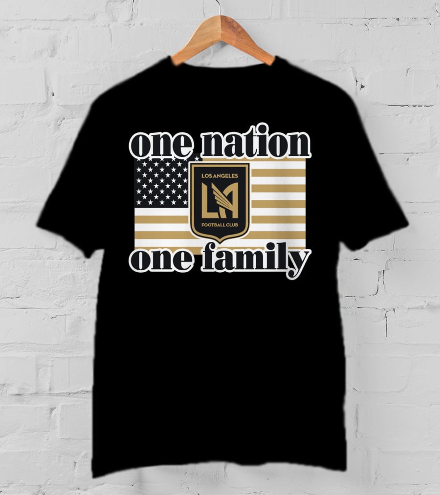 One Nation One Family Lafc American Flag 135 Los Angeles Fc T-Shirt