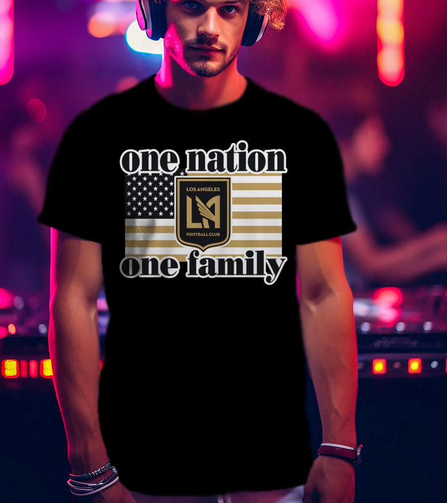 One Nation One Family Lafc American Flag 135 Los Angeles Fc T-Shirt