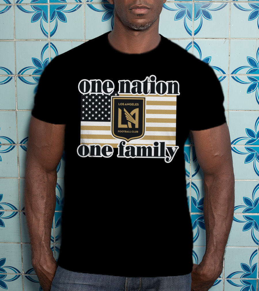 One Nation One Family Lafc American Flag 135 Los Angeles Fc T-Shirt