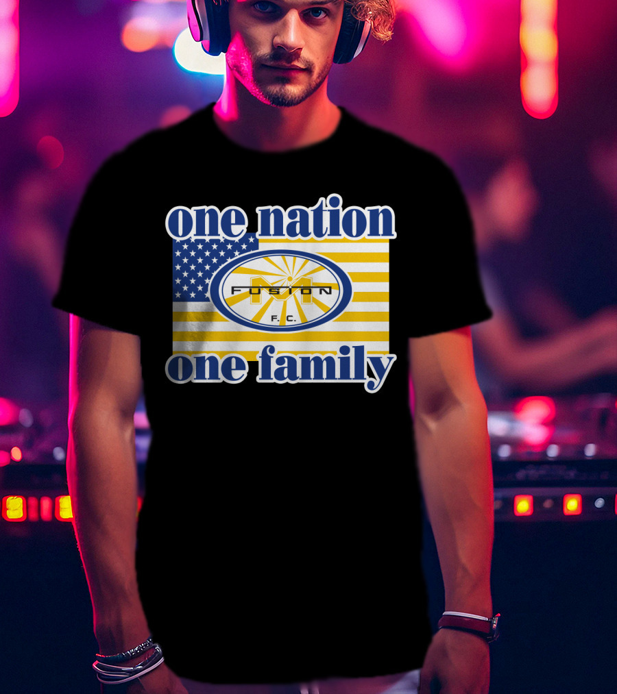 One Nation One Family Fusion F.c. Miami 137 American Flag T-Shirt