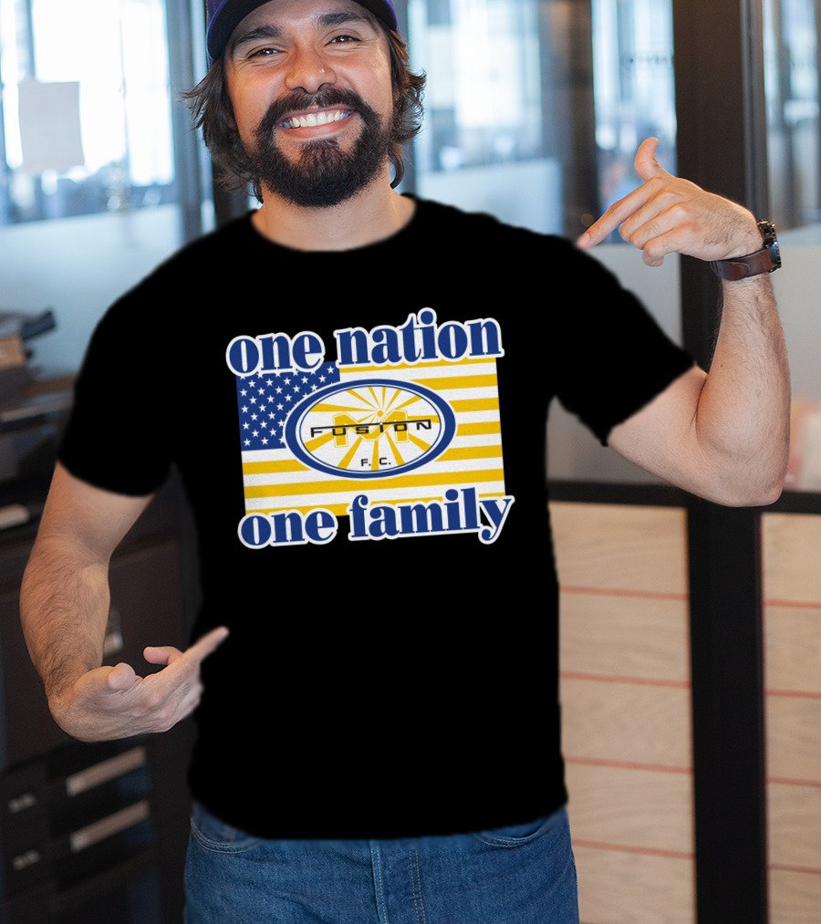 One Nation One Family Fusion F.c. Miami 137 American Flag T-Shirt