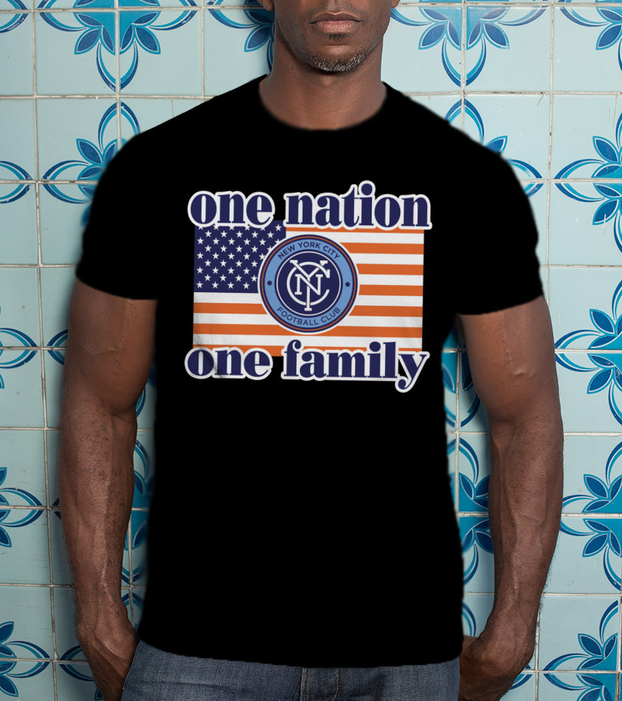 One Nation One Family New York City Football Club American Flag T-Shirt