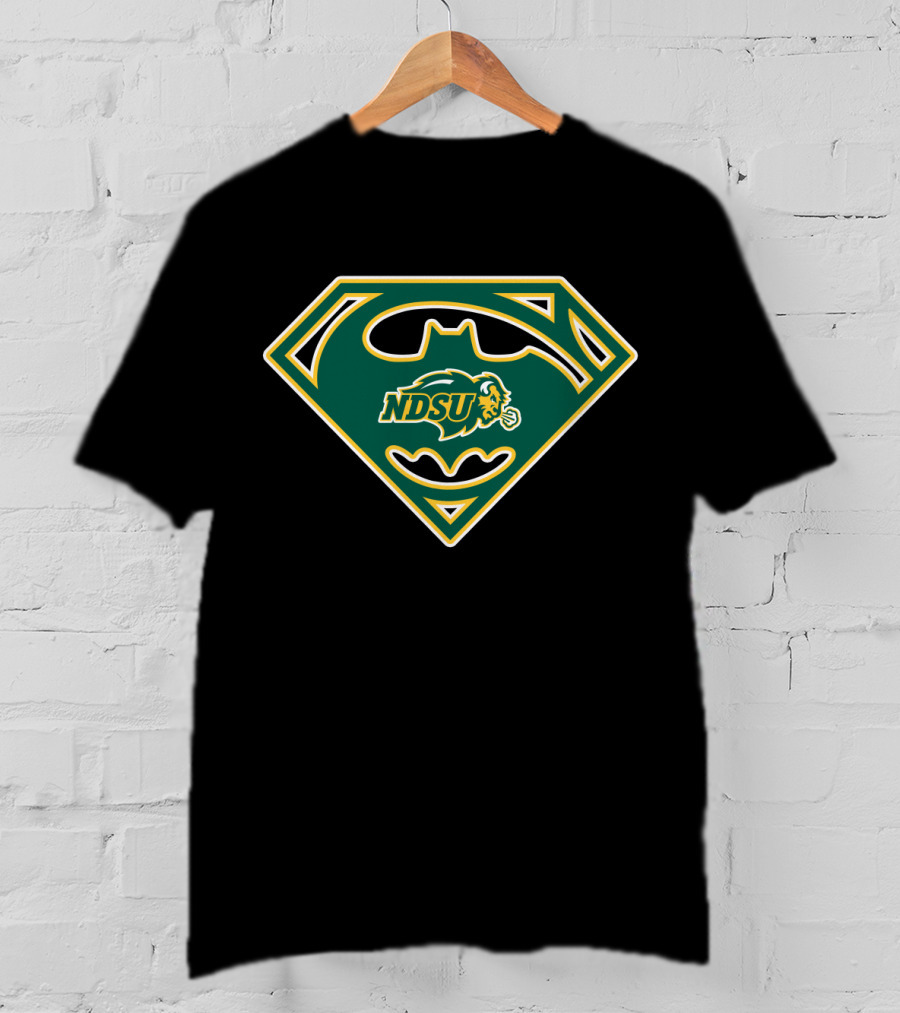 Ndsu North Dakota State Bison Batman Superman T-Shirt